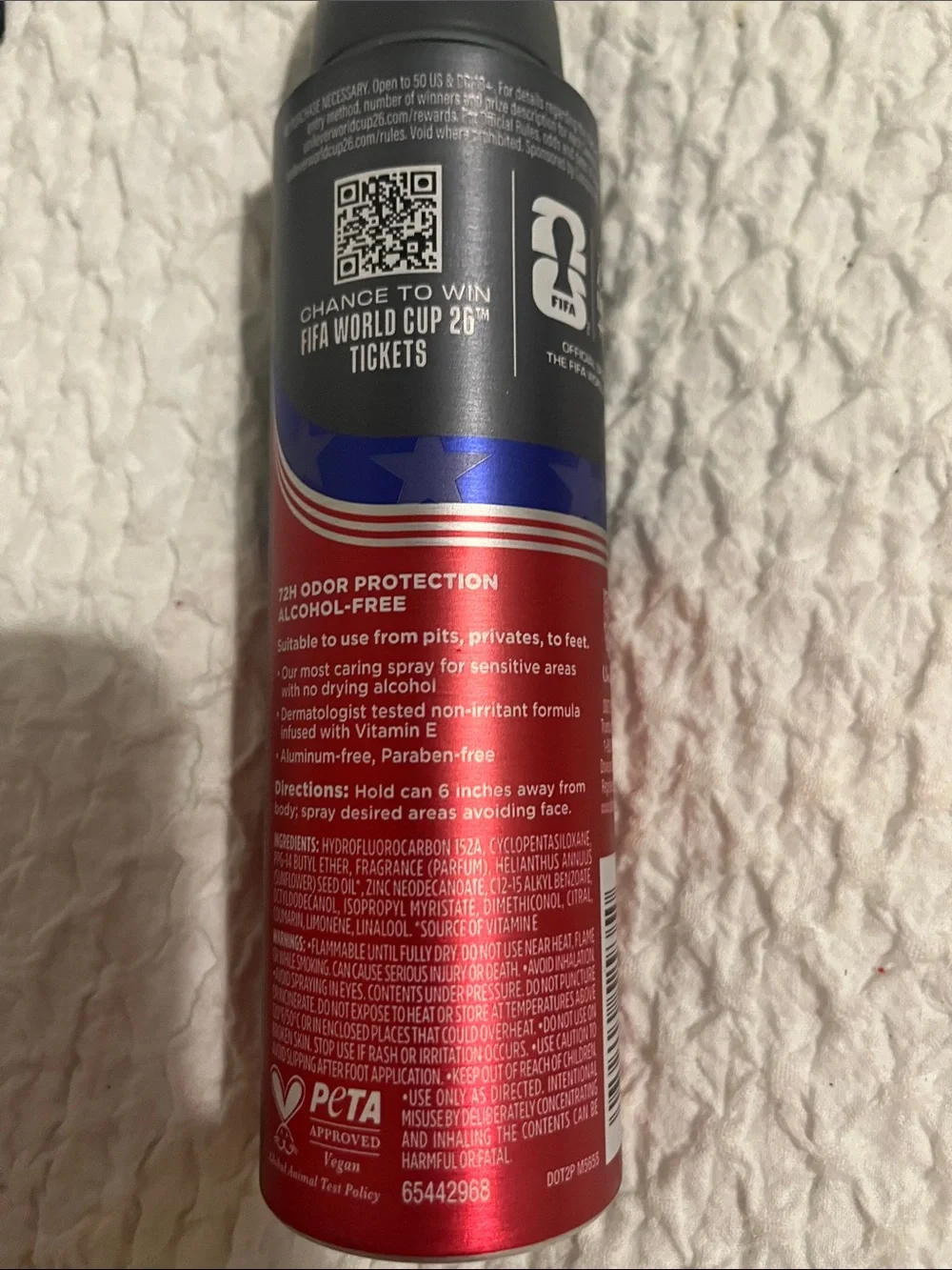 NWT Dove Men Whole Body Spray Deodorant Vanilla and Cocoa